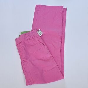 Lilly Pulitzer Hot Pink Twill Cotton Pants 0 Palm Tree Pockets